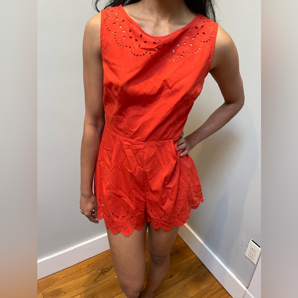 Orange Short romper